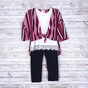 Insta Girl 3 Piece Set Size 4 Small Top Leggings Tank 732A